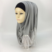Arbeiten Sie Frauen neues Muster Chiffon- Federtroddeln hijab Schal um